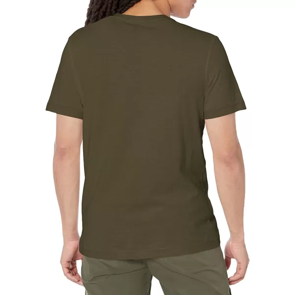 imageReebok Mens Small Logo Tee in Army Green and White