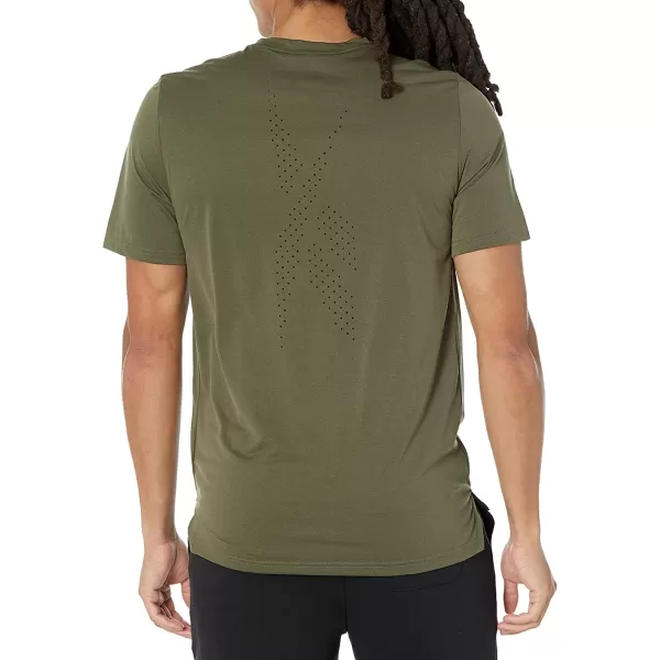 imageReebok Mens Small Logo Tee in Army Green with Black Center Logo