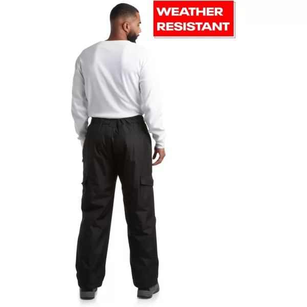 imageReebok Mens Snow Pants  Heavyweight Waterproof Snowboard Pants with Cargo Pockets Snow Gaiters  Ski Pants for Men MXXLBlack