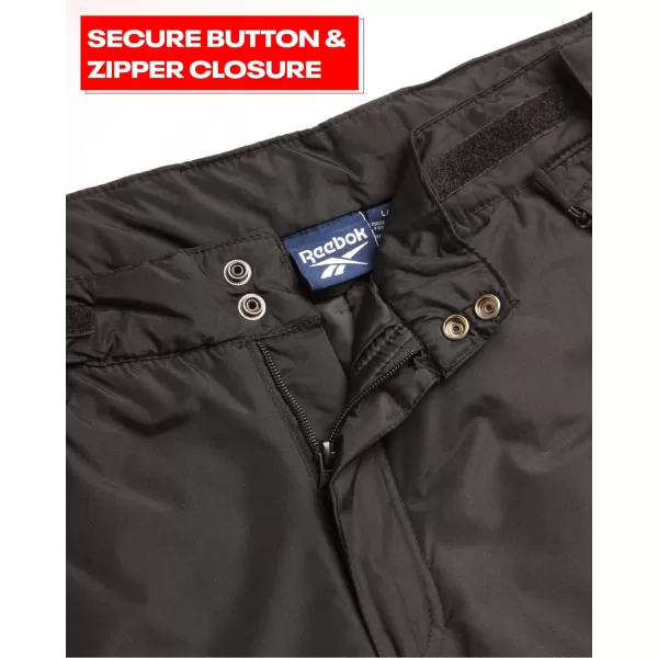 imageReebok Mens Snow Pants  Heavyweight Waterproof Snowboard Pants with Cargo Pockets Snow Gaiters  Ski Pants for Men MXXLBlack
