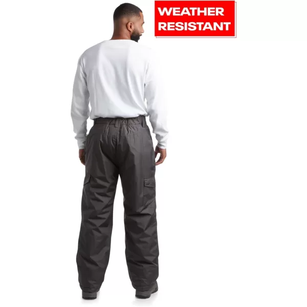 imageReebok Mens Snow Pants  Heavyweight Waterproof Snowboard Pants with Cargo Pockets Snow Gaiters  Ski Pants for Men MXXLCharcoal