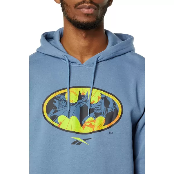 imageReebok Mens Standard Graphic HoodieBatmanDc ComicsBlue Slate