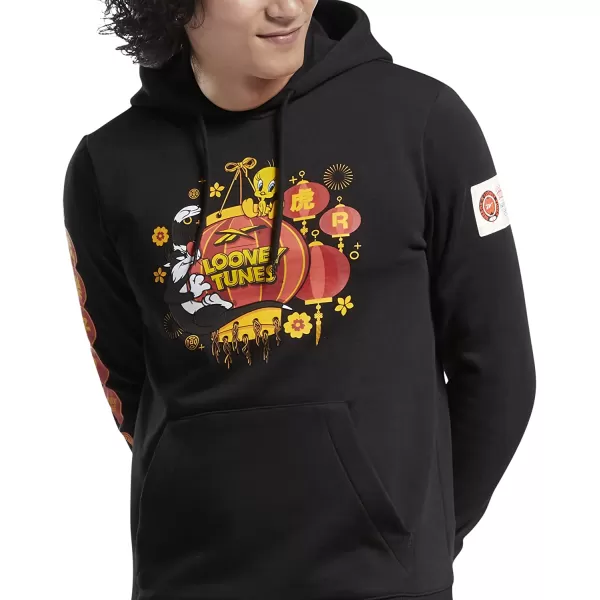 imageReebok Mens Standard Graphic HoodieBlackLooney Tunes Graphic