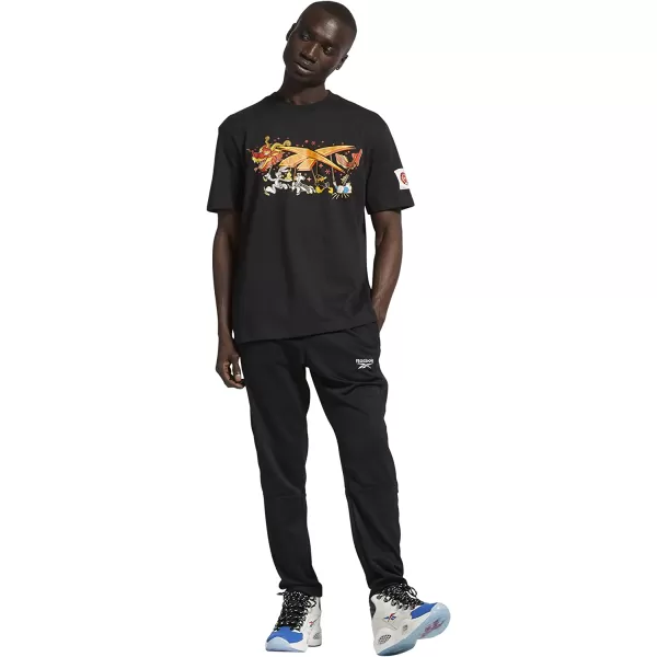 imageReebok Mens Standard Graphic Tee  Black with Looney Tunes Graphic