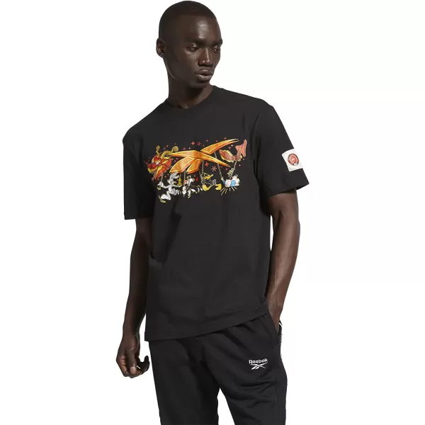 imageReebok Mens Standard Graphic TeeBlackLooney Tunes Graphic