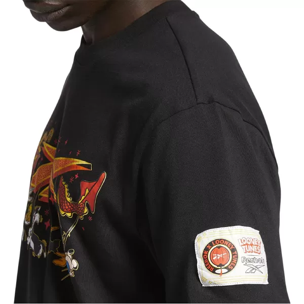 imageReebok Mens Standard Graphic TeeBlackLooney Tunes Graphic