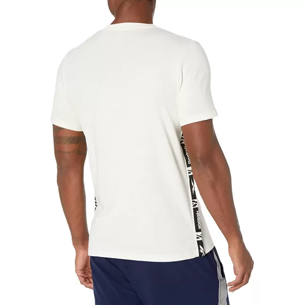 imageReebok Mens Standard Small Logo TeeWhiteBlackLogo Tape