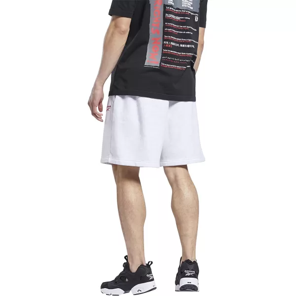 imageReebok Mens Standard Workout Ready Graphic ShortsHuman Rights Now White