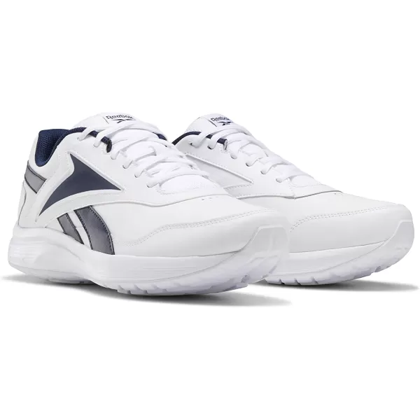 imageReebok Mens Walk Ultra 7 DMX Max ShoeWhiteCollegiate NavyCollegiate Royal