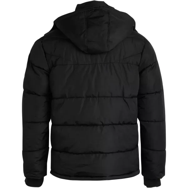 imageReebok Mens Winter Coat  Heavyweight Bubble Puffer Parka  Weather Resistant Outerwear Windbreaker Ski Jacket for Men MXXLBlack