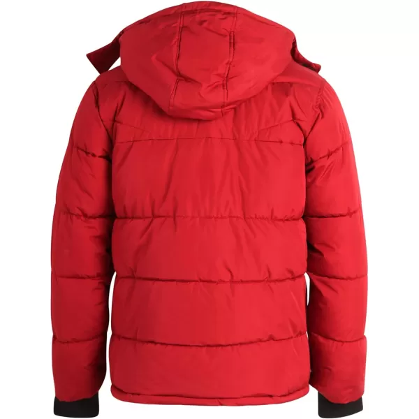 imageReebok Mens Winter Coat  Heavyweight Bubble Puffer Parka  Weather Resistant Outerwear Windbreaker Ski Jacket for Men MXXLDark Red