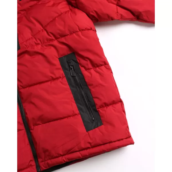 imageReebok Mens Winter Coat  Heavyweight Bubble Puffer Parka  Weather Resistant Outerwear Windbreaker Ski Jacket for Men MXXLDark Red