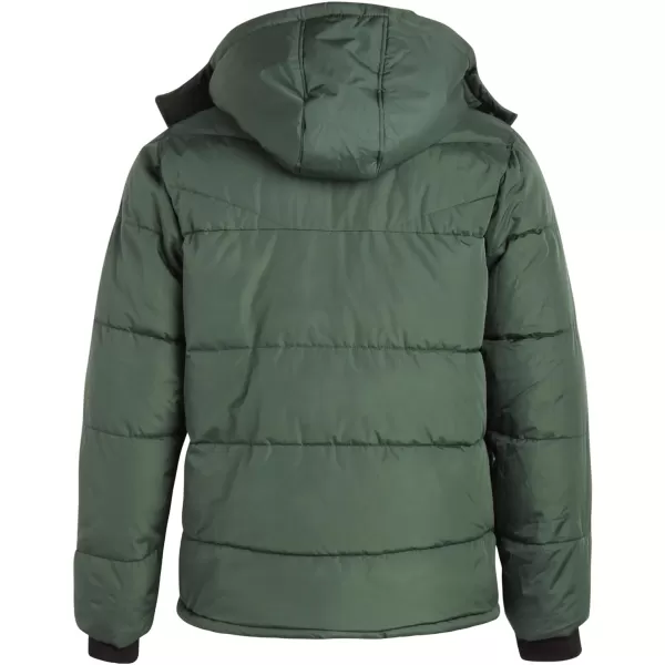 imageReebok Mens Winter Coat  Heavyweight Bubble Puffer Parka  Weather Resistant Outerwear Windbreaker Ski Jacket for Men MXXLHunter