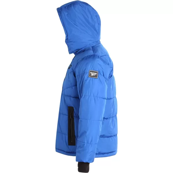 imageReebok Mens Winter Coat  Heavyweight Bubble Puffer Parka  Weather Resistant Outerwear Windbreaker Ski Jacket for Men MXXLVector Blue