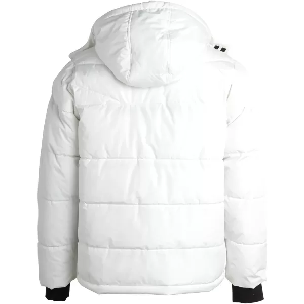 imageReebok Mens Winter Coat  Heavyweight Bubble Puffer Parka  Weather Resistant Outerwear Windbreaker Ski Jacket for Men MXXLWhite