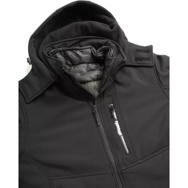 imageReebok Mens Winter Coat  Puffer Parka Removable Waterproof Shell  Heavyweight Windbreaker Ski Jacket for Men MXXLBlack