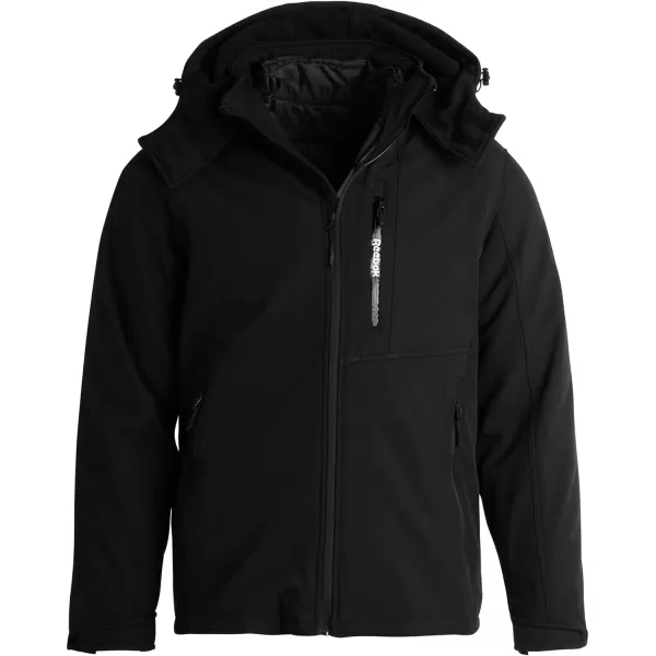 imageReebok Mens Winter Coat  Puffer Parka Removable Waterproof Shell  Heavyweight Windbreaker Ski Jacket for Men MXXLBlack