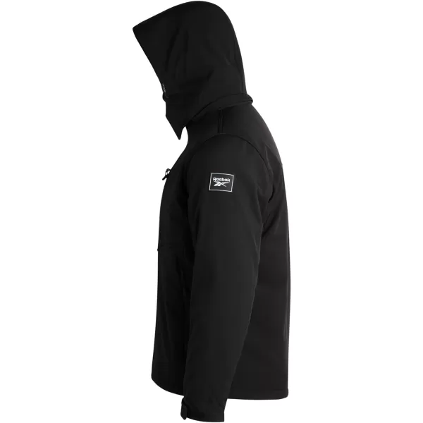 imageReebok Mens Winter Coat  Puffer Parka Removable Waterproof Shell  Heavyweight Windbreaker Ski Jacket for Men MXXLBlack