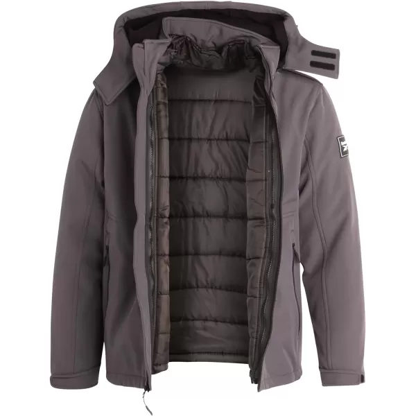 imageReebok Mens Winter Coat  Puffer Parka Removable Waterproof Shell  Heavyweight Windbreaker Ski Jacket for Men MXXLCharcoal