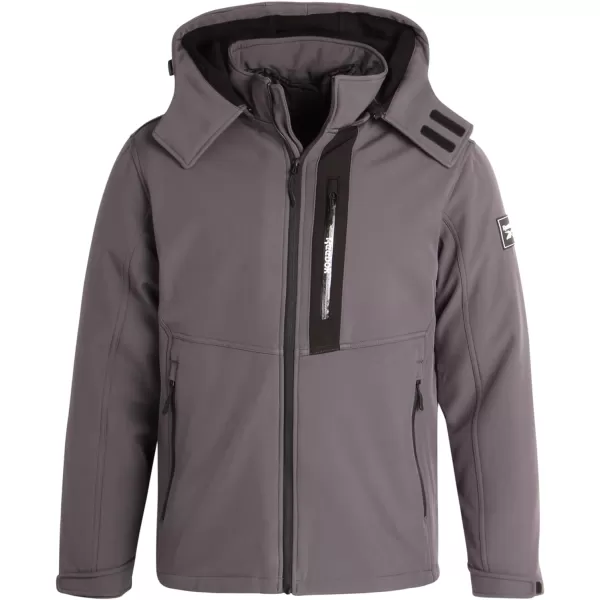 imageReebok Mens Winter Coat  Puffer Parka Removable Waterproof Shell  Heavyweight Windbreaker Ski Jacket for Men MXXLCharcoal