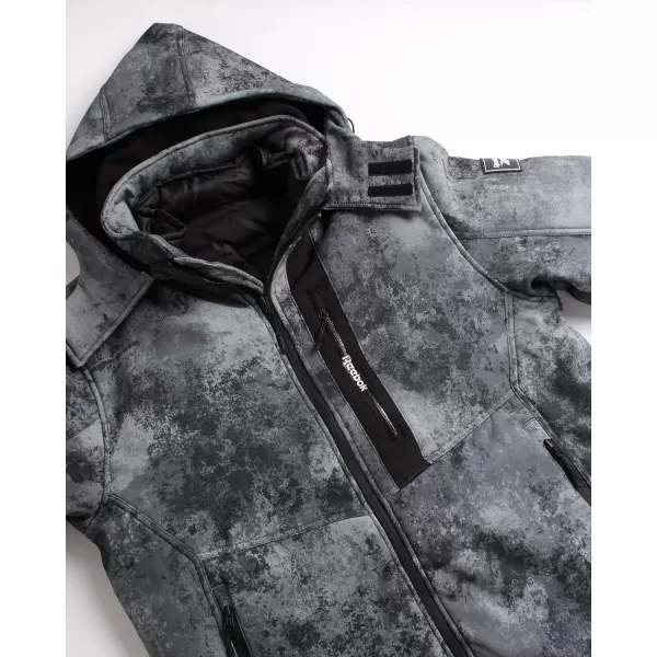 imageReebok Mens Winter Coat  Puffer Parka Removable Waterproof Shell  Heavyweight Windbreaker Ski Jacket for Men MXXLSplatter