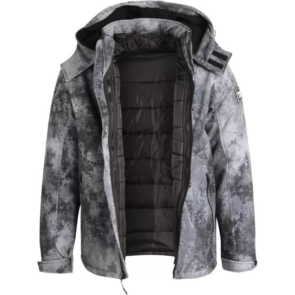 imageReebok Mens Winter Coat  Puffer Parka Removable Waterproof Shell  Heavyweight Windbreaker Ski Jacket for Men MXXLSplatter