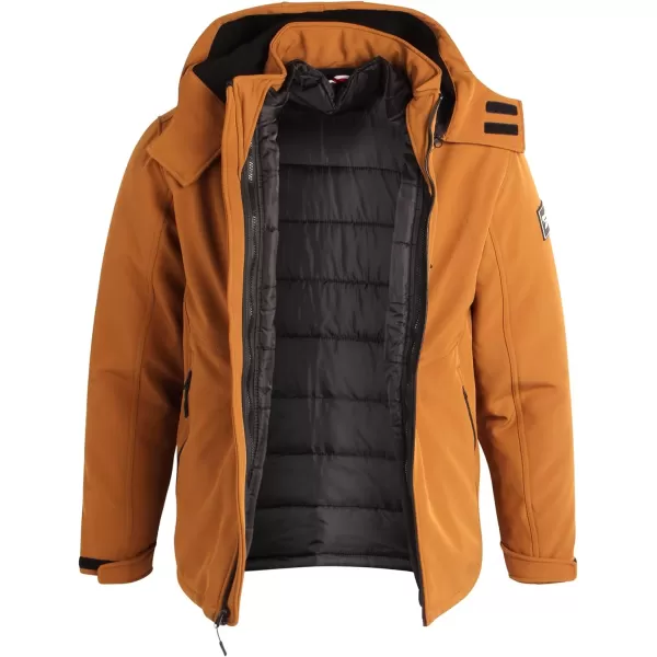 imageReebok Mens Winter Coat  Puffer Parka Removable Waterproof Shell  Heavyweight Windbreaker Ski Jacket for Men MXXLTimber
