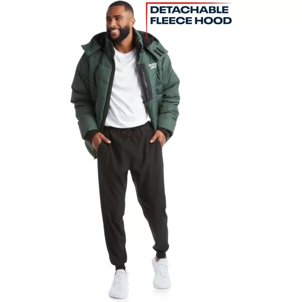 imageReebok Mens Winter Jacket  Heavyweight Quilted Puffer Parka Coat  Weather Resistant Jacket for Men LXXLHunter