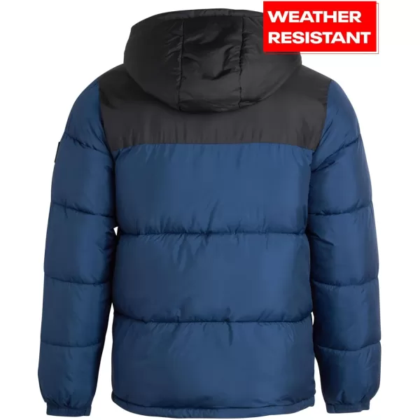 imageReebok Mens Winter Jacket  Heavyweight Quilted Puffer Parka Coat  Weather Resistant Ski Jacket for Men 820BlackNothern Night