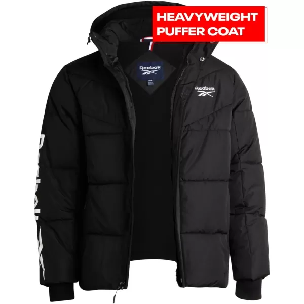 imageReebok Mens Winter Jacket  Heavyweight Quilted Puffer Parka Coat  Weather Resistant Ski Jacket for Men MXXLBlack