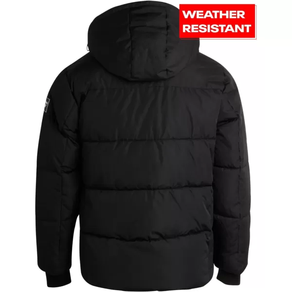 imageReebok Mens Winter Jacket  Heavyweight Quilted Puffer Parka Coat  Weather Resistant Ski Jacket for Men MXXLBlack