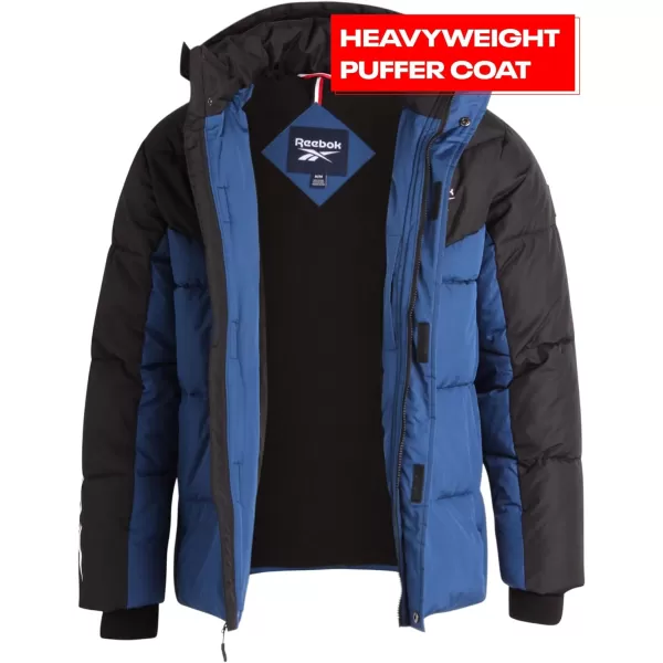 imageReebok Mens Winter Jacket  Heavyweight Quilted Puffer Parka Coat  Weather Resistant Ski Jacket for Men MXXLNorthern NightBlack