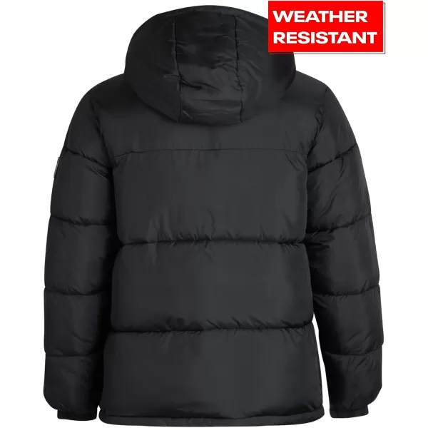 imageReebok Mens Winter Jacket  Heavyweight Quilted Puffer Parka Coat  Weather Resistant Windbreaker Ski Jacket for Men 820Black