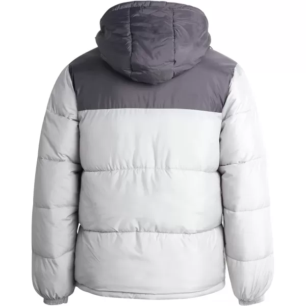 imageReebok Mens Winter Jacket  Heavyweight Quilted Puffer Parka Coat  Weather Resistant Windbreaker Ski Jacket for Men 820CharcoalGrey