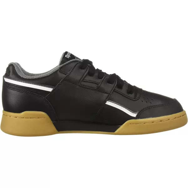 imageReebok Mens Workout Plus SneakerBlackWhiteAlloy