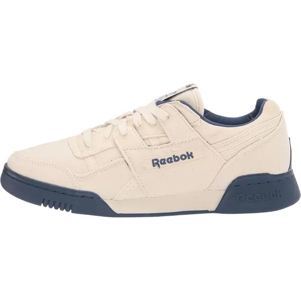 imageReebok Mens Workout Plus SneakerChalkBatik BlueSandy Tote