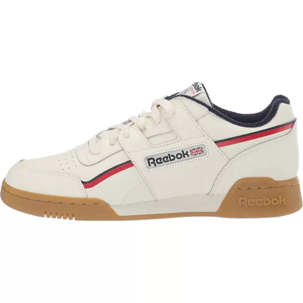 imageReebok Mens Workout Plus SneakerClassic WhiteCollegiate NavyPrimal Red