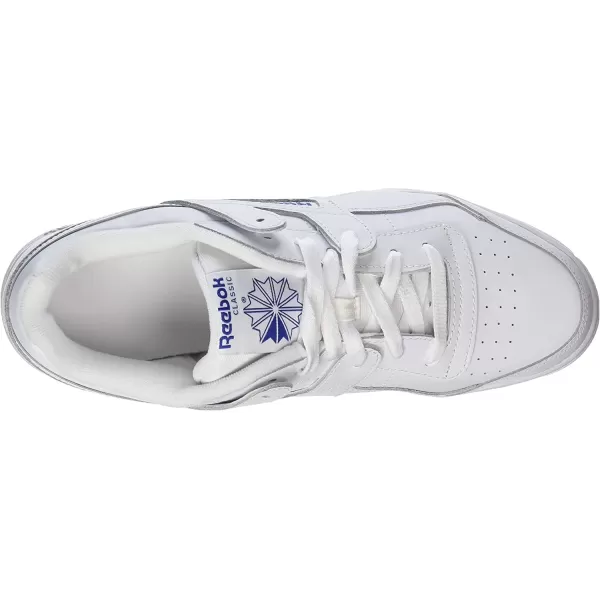 imageReebok Mens Workout Plus SneakerFtwr White Ftwr White Classic Cobalt