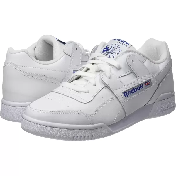 imageReebok Mens Workout Plus SneakerFtwr White Ftwr White Classic Cobalt