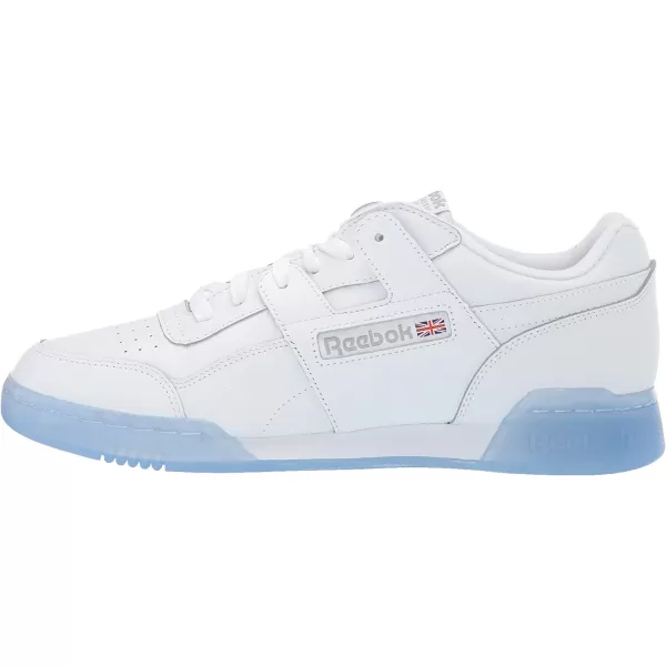 imageReebok Mens Workout Plus SneakerWhiteCarbonBlue