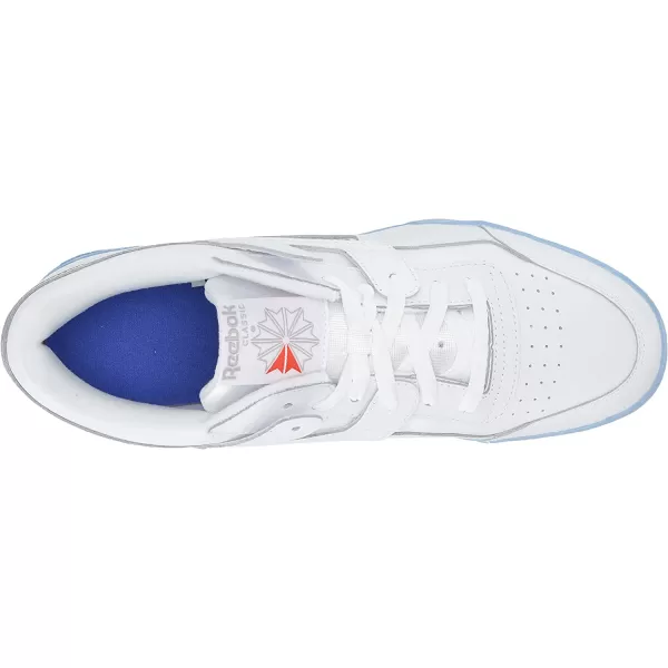 imageReebok Mens Workout Plus SneakerWhiteCarbonBlue