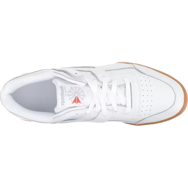 imageReebok Mens Workout Plus SneakerWhiteCarbonClassic Red