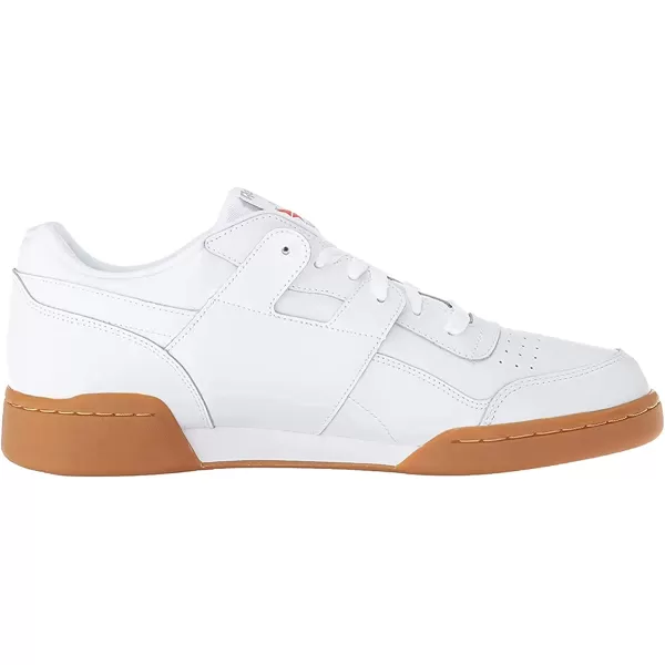 imageReebok Mens Workout Plus SneakerWhiteCarbonClassic Red