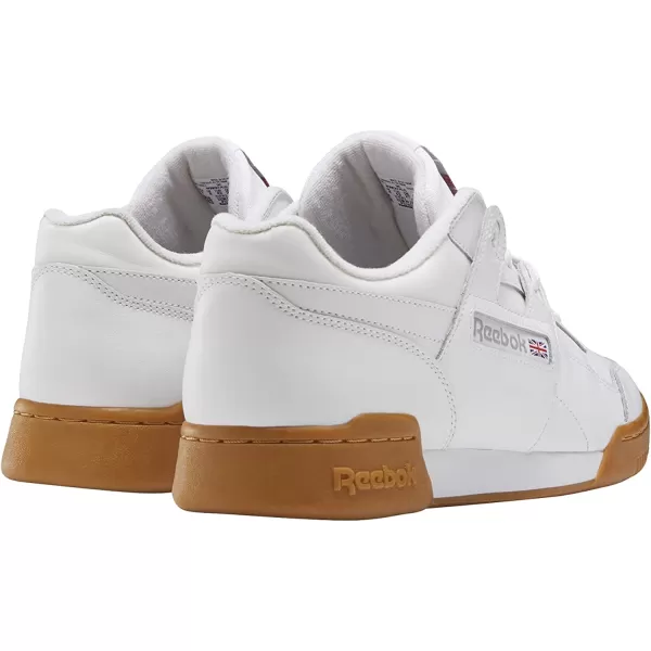 imageReebok Mens Workout Plus SneakerWhiteCarbonClassic Red