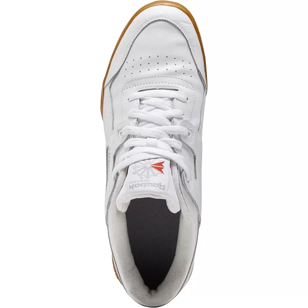imageReebok Mens Workout Plus SneakerWhiteCarbonClassic Red