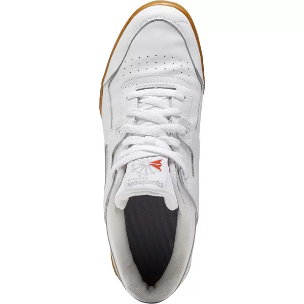 imageReebok Mens Workout Plus SneakerWhiteCarbonClassic Red