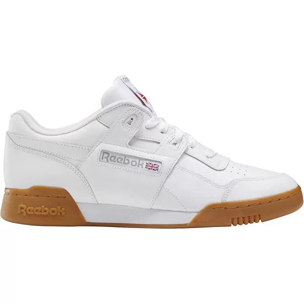 imageReebok Mens Workout Plus SneakerWhiteCarbonClassic Red