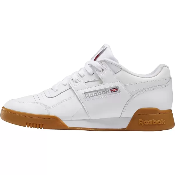 imageReebok Mens Workout Plus SneakerWhiteCarbonClassic Red