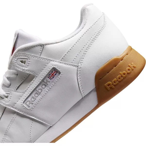 imageReebok Mens Workout Plus SneakerWhiteCarbonClassic Red