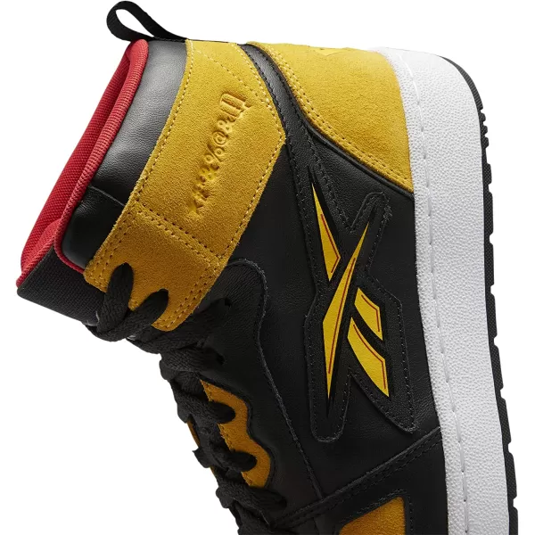 imageReebok Mens and Womens Resonator Mid Basketball Shoes Looney Tunes BlackMarigoldVector Red